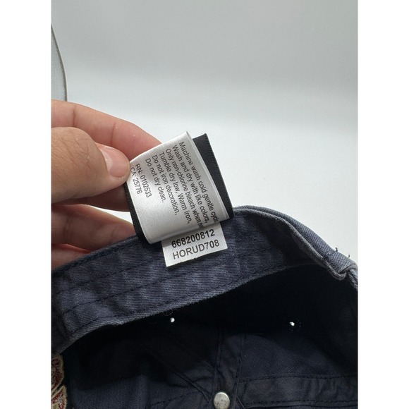 Indian Motorcycle adjustable baseball cap in dark navy blue - Picture 5 of 6